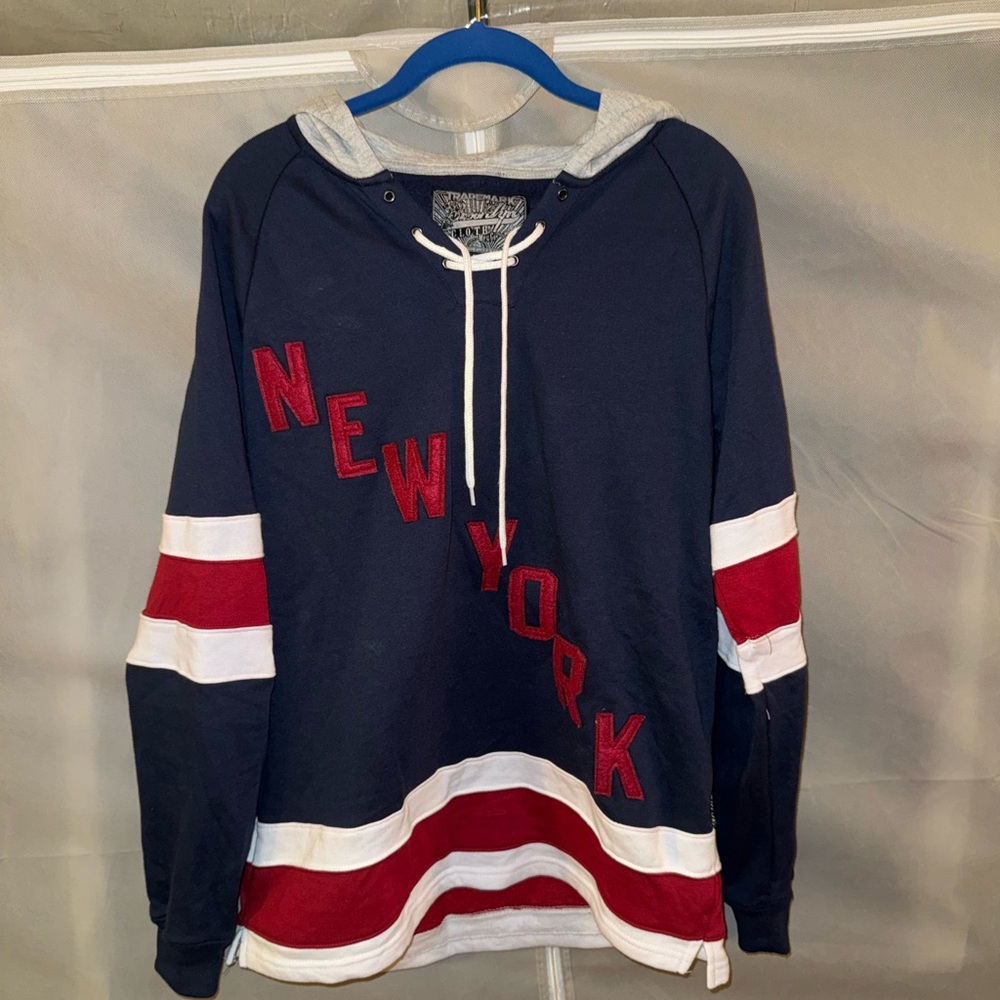 New York Rangers Inspired Pullover Sweatshirt